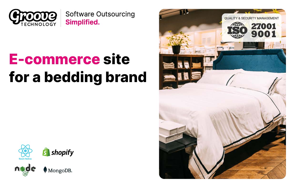 E-commerce site for a bedding brand