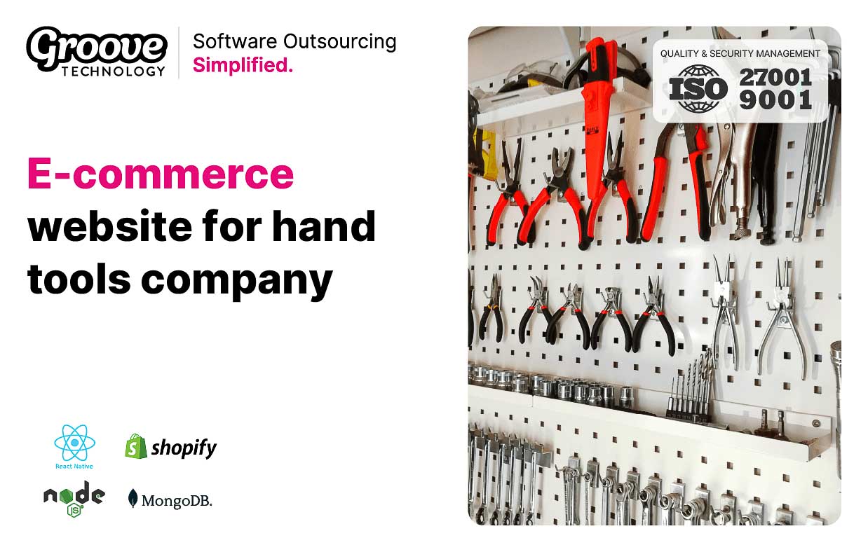 E-commerce website for hand tools company