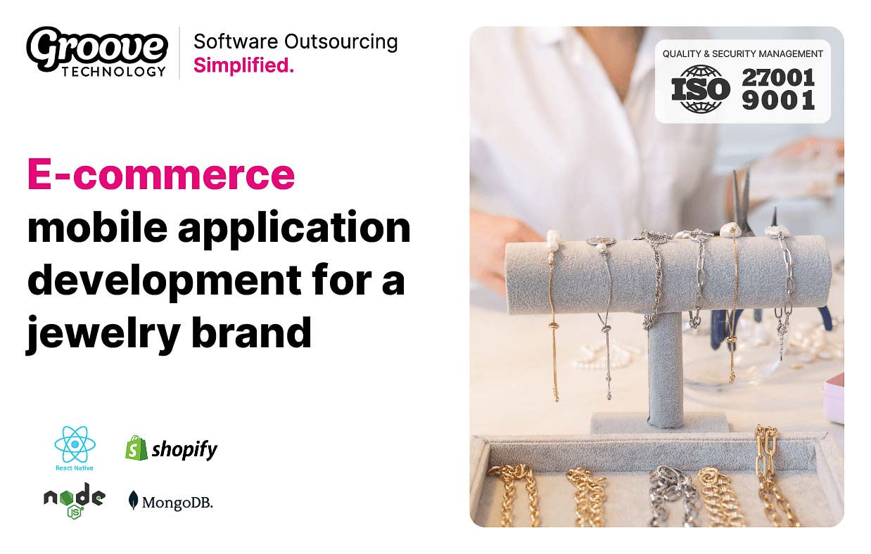 E-commerce mobile application development for a jewelry brand