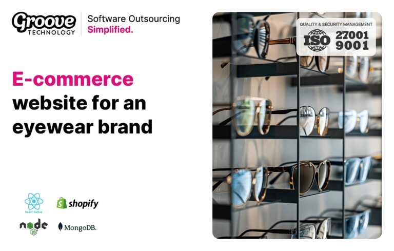 E-commerce website for an eyewear brand
