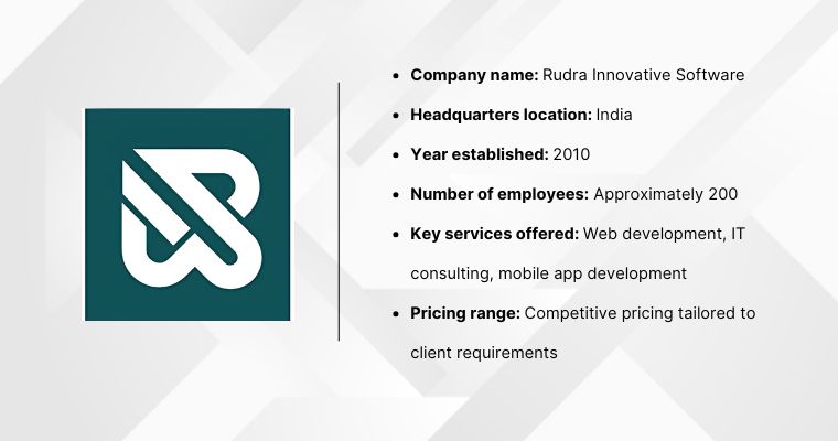Rudra Innovative Software provide web development and IT consulting services from India base